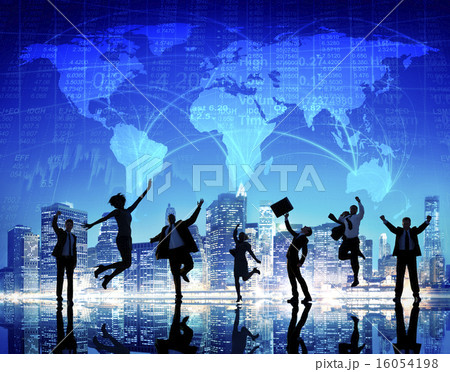 Silhouette People Global Business Cityscape Team Concept Silhouette People Global Business Cityscape Team Concept 16054198