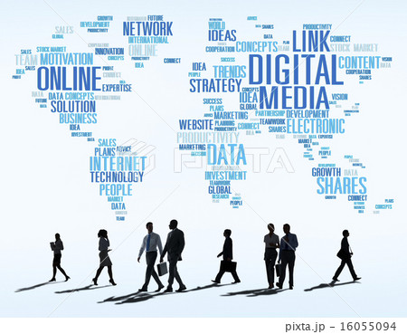 Digital Media Connecting Content Network Technology Concept 16055094