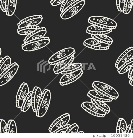 doodle money coin seamless pattern background 16055486