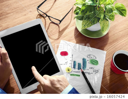 Blank Copy Space Digital Tablet Businessman Working Concept Blank Copy Space Digital Tablet Businessman Working Concept 16057424