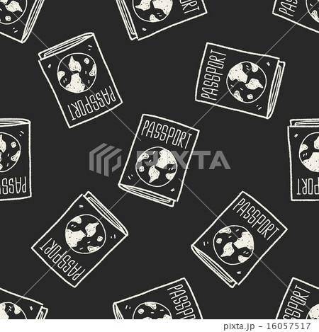 doodle passport seamless pattern background 16057517