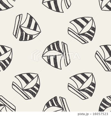 doodle sailboat seamless pattern background 16057523
