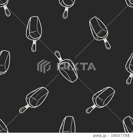 spoon doodle seamless pattern background 16057788