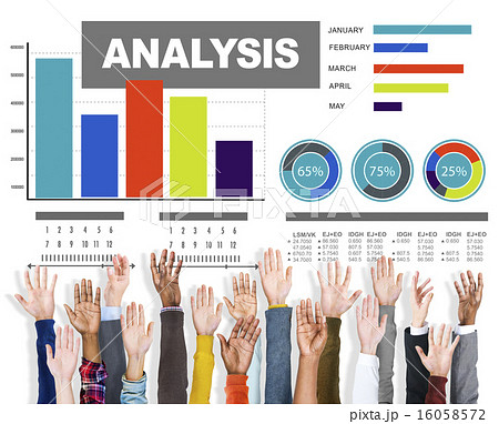 Analysis analyzing information bar graph data statisitc concept 16058572