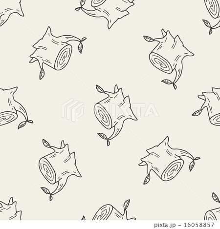 tree doodle seamless pattern background 16058857