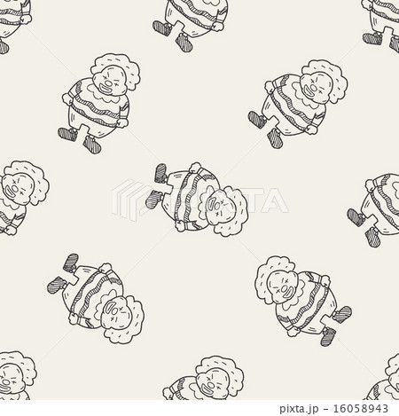 clown doodle drawing seamless pattern background clown doodle drawing seamless pattern background 16058943