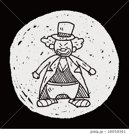 clown doodle drawing 16059361