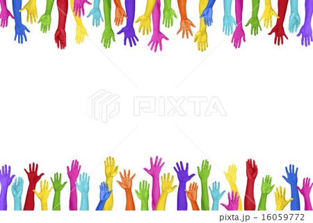 Multicolored Arms Outstretched Copy Space Expressing Positivity 16059772