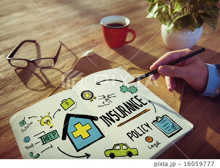 Businessman Insurance Policy Risk Assesment Concept Businessman Insurance Policy Risk Assesment Concept 16059777