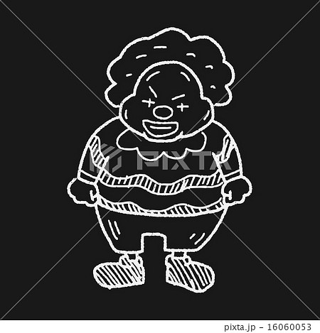clown doodle drawing 16060053