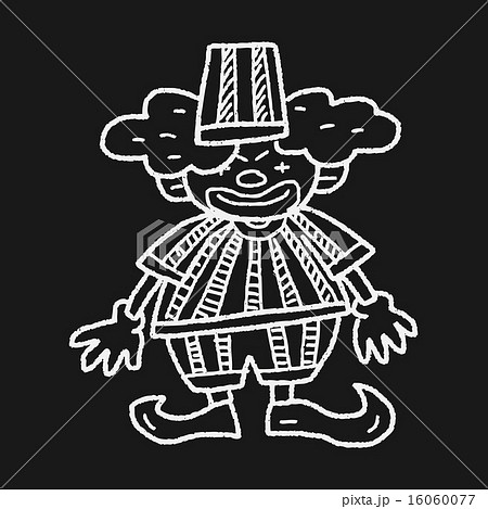 clown doodle drawing 16060077