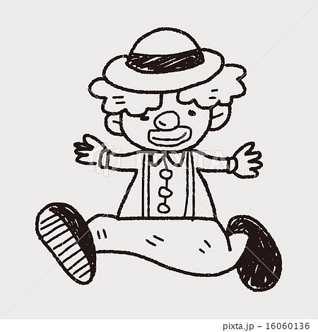 clown doodle drawing 16060136