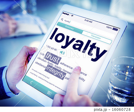 Digital Online Dictionary Meaning Loyalty Conceptの写真素材