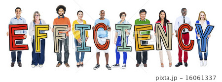 Group of Diverse People Holding Efficiency Group of Diverse People Holding Efficiency 16061337