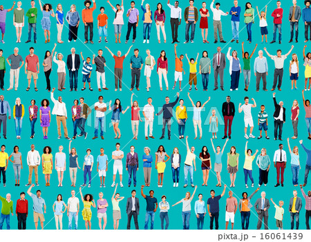 Multiethnic Casual People Togetherness Celebration Arms Raised C Multiethnic Casual People Togetherness Celebration Arms Raised C 16061439