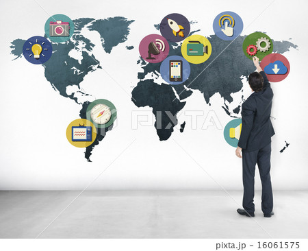 Global Media Social Media International Connection Concept Global Media Social Media International Connection Concept 16061575