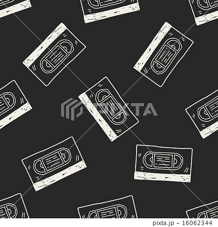 vhs doodle seamless pattern background 16062344