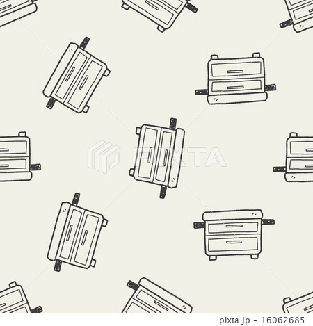 cabinet doodle seamless pattern background 16062685