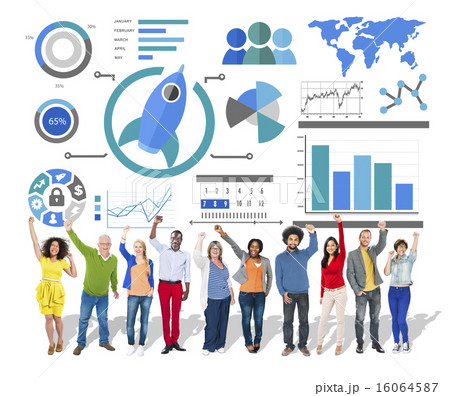 New Business Chart Innovation Teamwork Global Business Concept 16064587