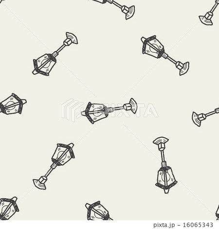 street lamp doodle seamless pattern background 16065343