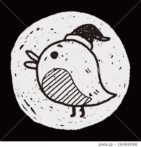 Christmas bird doodle 16066086