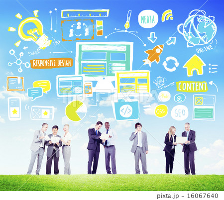 Business People Responsive Design Idea Discussion Concept 16067640