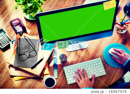 Businessman Working Responsive Web Design Concept 16067976