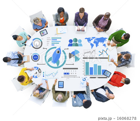 New Business Chart Innovation Teamwork Global Business Concept 16068278