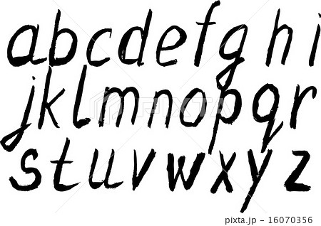 Handdrawen Latin Alphabet. Ink Scetch. Vector. 16070356