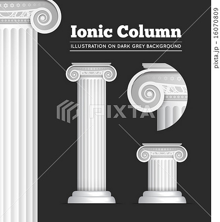Classical Greek or Roman Ionic column 16070809