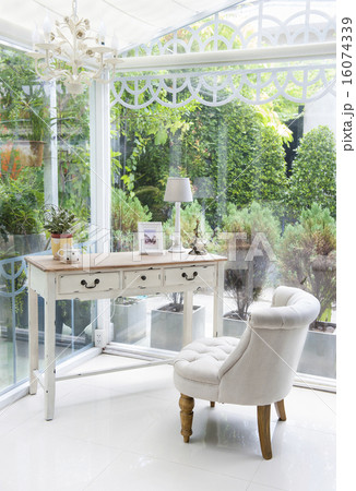 A modern desk at garden view A modern desk at garden view 16074339