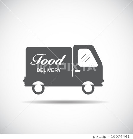 Icon with Flat Graphics Element of Food Delivery Car Vector Illu Icon with Flat Graphics Element of Food Delivery Car Vector Illu 16074441