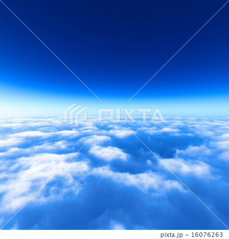 青空と雲海のイラスト素材