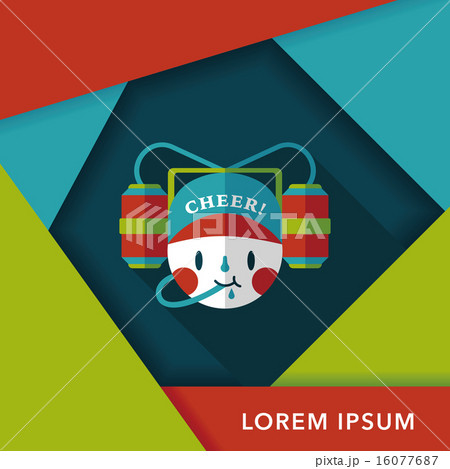 sport fan flat icon with long shadow,eps10 sport fan flat icon with long shadow,eps10 16077687