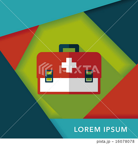 first aid kit flat icon with long shadow first aid kit flat icon with long shadow 16078078