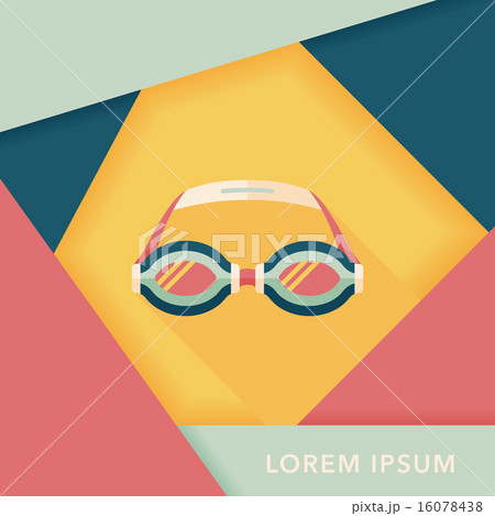 swimming goggles flat icon with long shadow,eps10 swimming goggles flat icon with long shadow,eps10 16078438