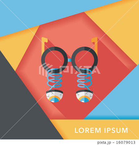 Halloween toy flat icon with long shadow,eps10 16079013