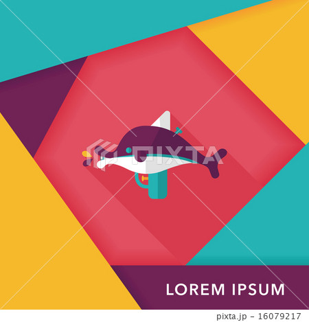 Water Gun flat icon with long shadow Water Gun flat icon with long shadow 16079217