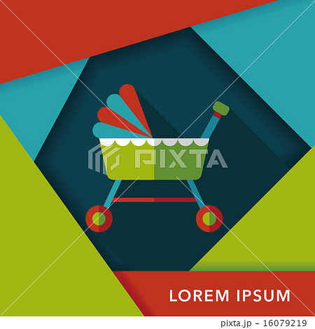 baby cradle bed flat icon with long shadow,eps10 baby cradle bed flat icon with long shadow,eps10 16079219