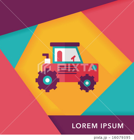 Transportation excavator flat icon with long shadow,eps10 Transportation excavator flat icon with long shadow,eps10 16079395