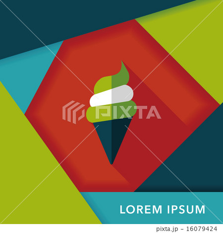 ice cream flat icon with long shadow,eps10 ice cream flat icon with long shadow,eps10 16079424
