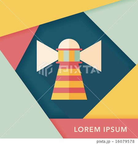 Lighthouse flat icon with long shadow,eps10 Lighthouse flat icon with long shadow,eps10 16079578