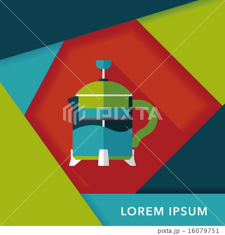 tea pot flat icon with long shadow,eps10 tea pot flat icon with long shadow,eps10 16079751