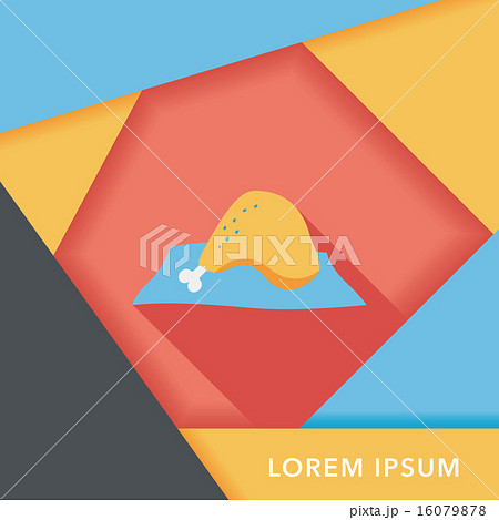 Chicken legs flat icon with long shadow,eps10 Chicken legs flat icon with long shadow,eps10 16079878