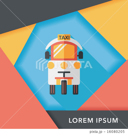 Transportation taxi flat icon with long shadow,eps10 16080205