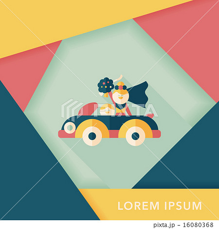 wedding couple flat icon with long shadow,eps10 16080368