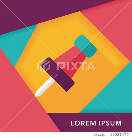 push pin flat icon with long shadow,eps10 push pin flat icon with long shadow,eps10 16081470