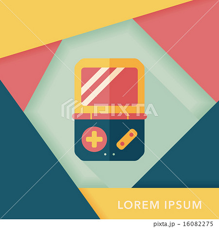 Handheld game consoles flat icon with long shadow,eps10 Handheld game consoles flat icon with long shadow,eps10 16082275