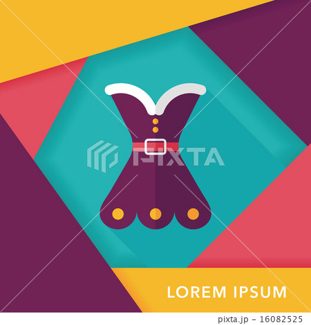Christmas dress flat icon with long shadow, eps10 Christmas dress flat icon with long shadow, eps10 16082525