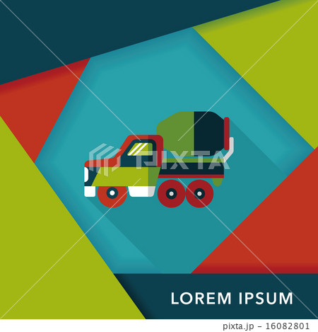 Transportation truck flat icon with long shadow,eps10 16082801